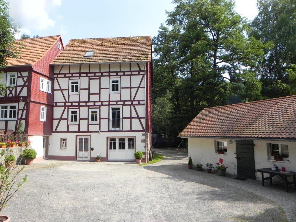 Ferienwohnung Tiererlebnishof Obermuehle Biebergemund Esterno foto